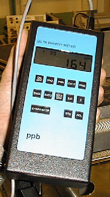 The handheld ppb meter keypad layout